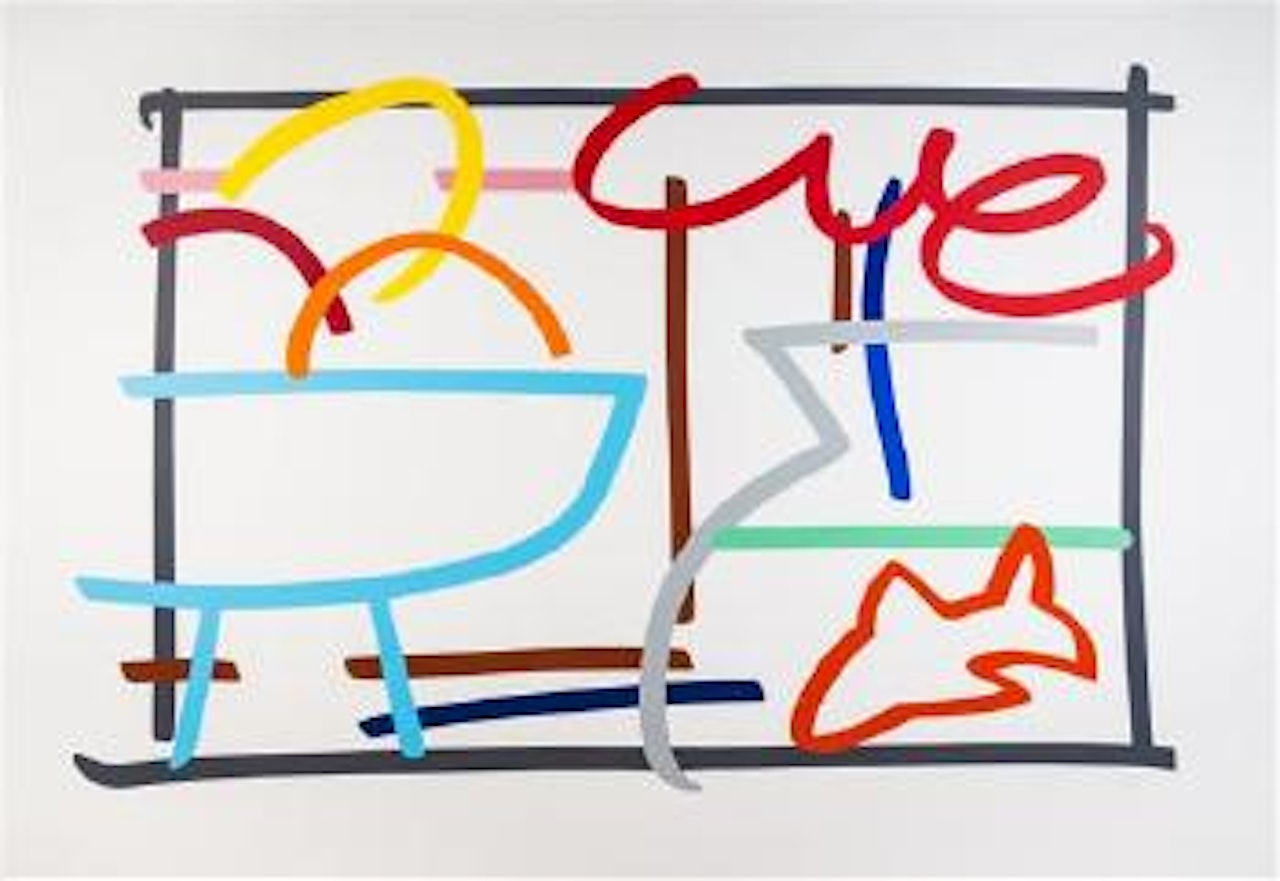 Fast Sketch Still Life with Fruit and Goldish ,
1989 by Tom Wesselmann