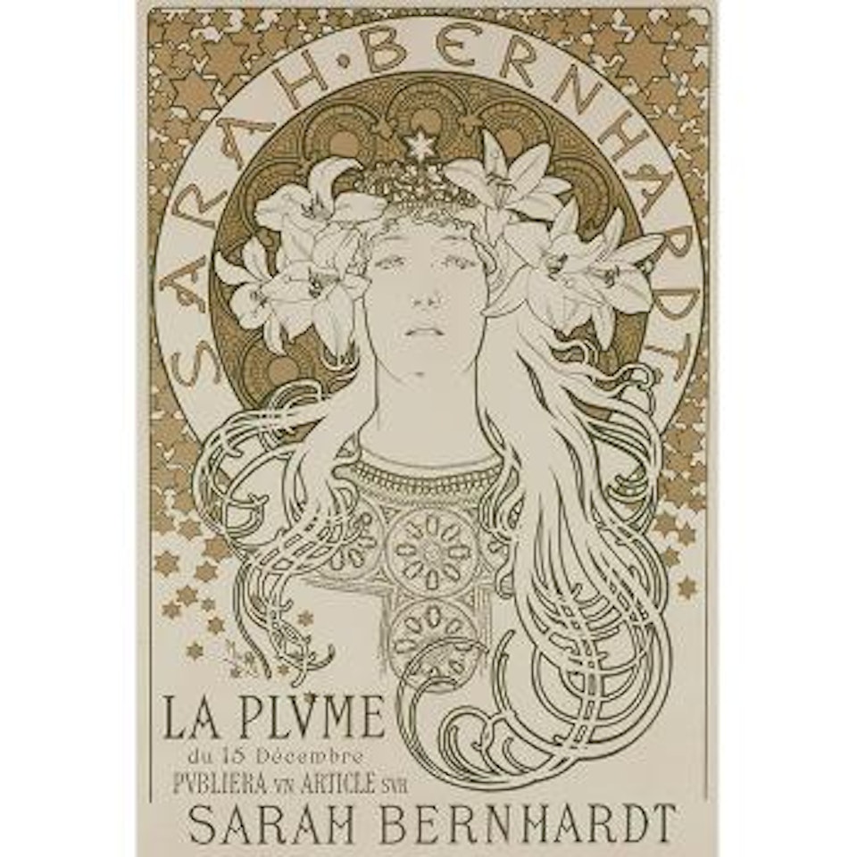 Sarah Bernhardt / La Plume ,
1896 by Alphonse Mucha