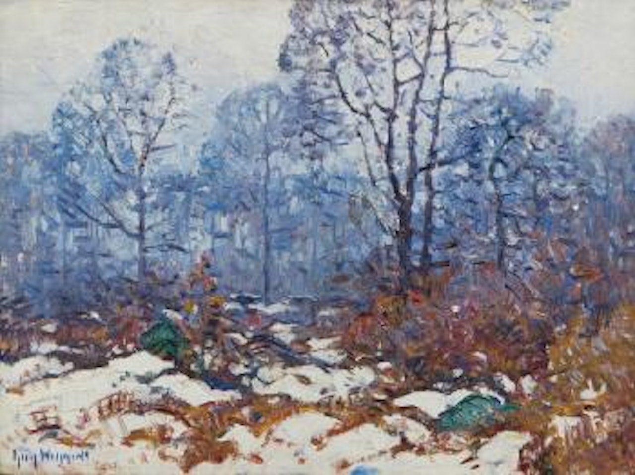 Winter Harmony, trees in a landscape , by Guy Carleton Wiggins