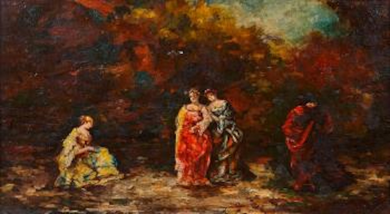 Scène de parc , by Adolphe Monticelli