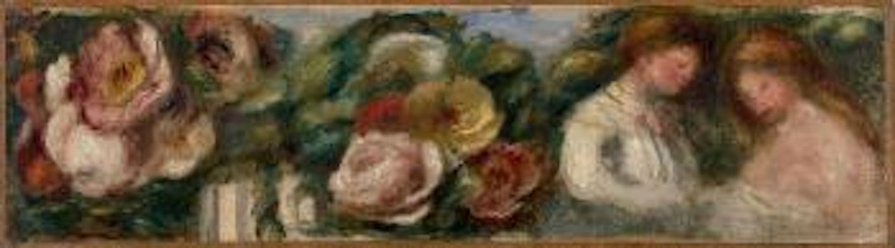 Deux femmes dans une roseraie , by Pierre-Auguste Renoir