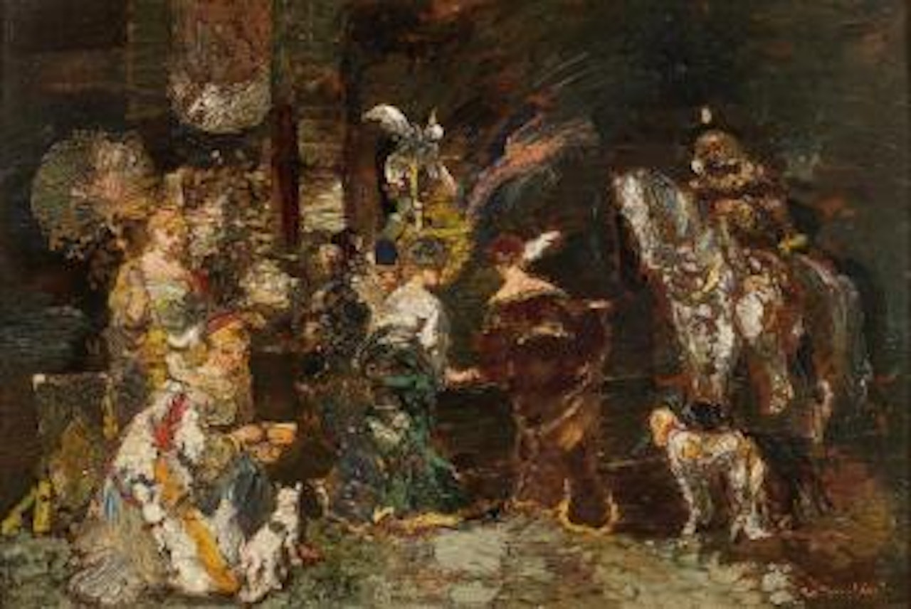 La cour d'honneur ,
1872 by Adolphe Monticelli