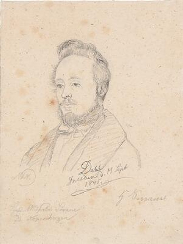 Portrait of music teacher and Master of Theology Henrik Georg Clausen Swane (1818–1897) ,
1845 by Johan Christian Clausen Dahl