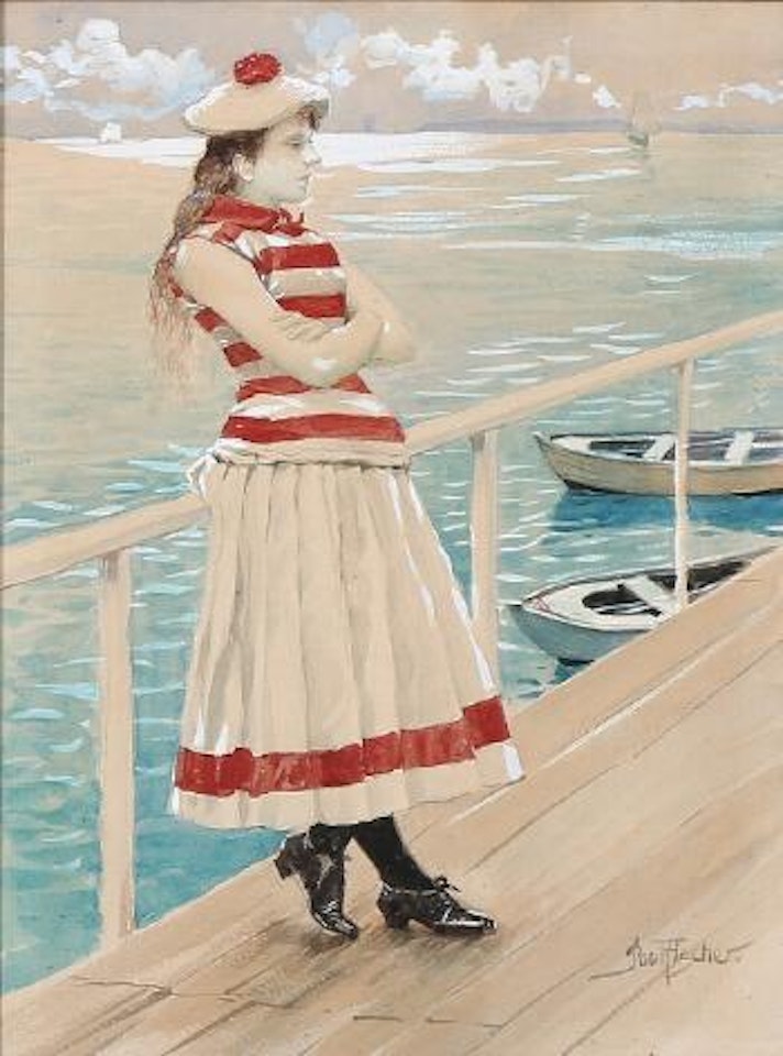 A girl at Langelinie, Copenhagen , by Paul Fischer