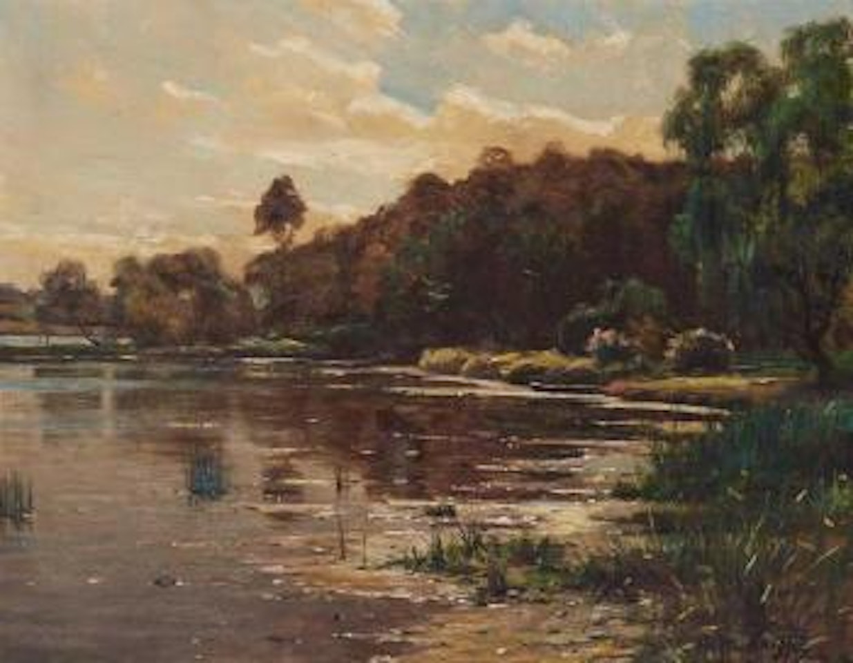 By the river's edge , by Louis Aston Knight