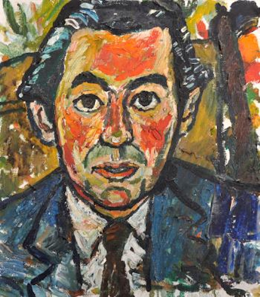 Lord Vestey, a bust portrait , by John Bratby