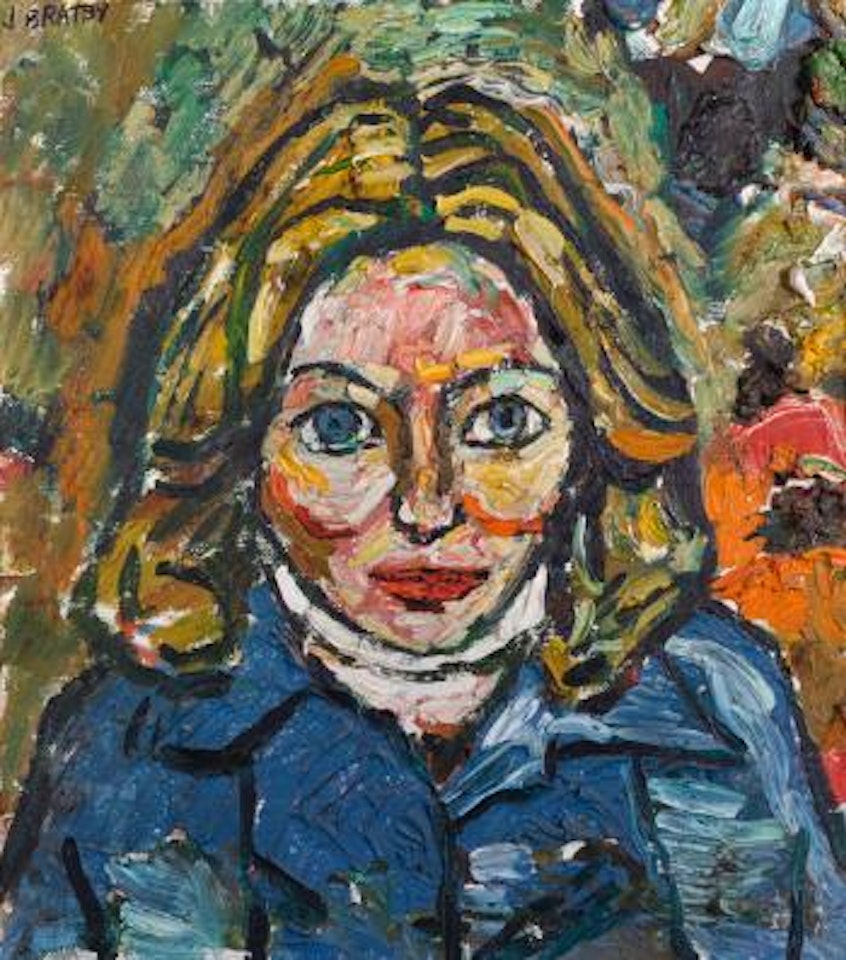 Bust Portrait of a Female Celebrity , by John Bratby