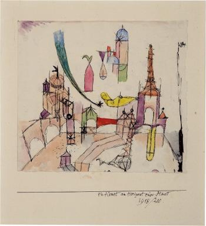 Ein Komet am Horizont Einer Stadt (A Comet on the horizon of a town) ,
1918 by Paul Klee