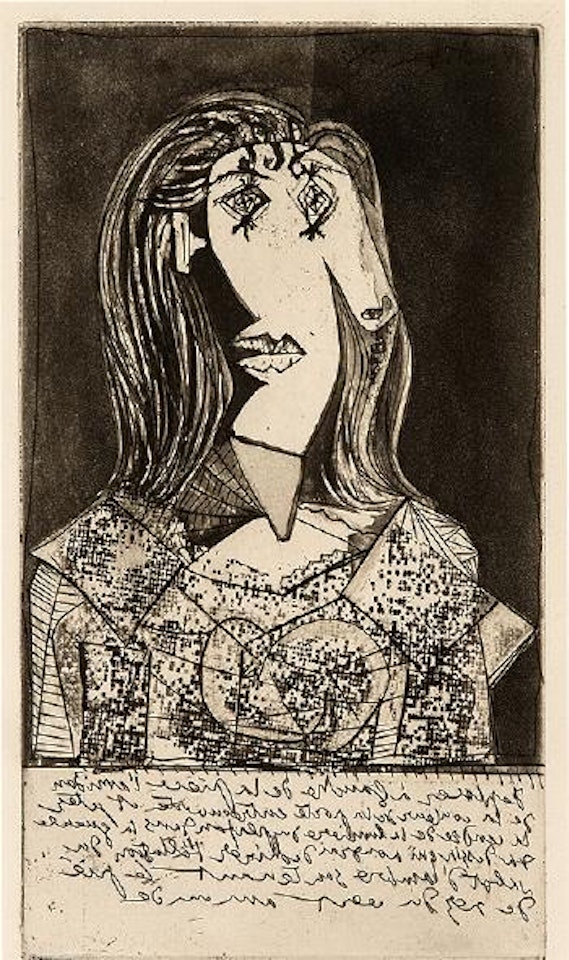 Buste de femme à la chaise ,
1938 by Pablo Picasso