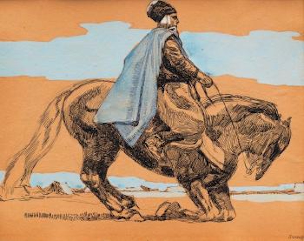 Cavalier arabe à cheval ,
Circa
1910 by Paul Jouve