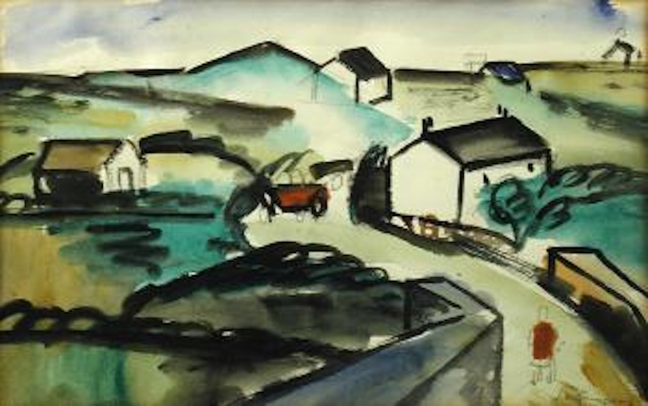 Figure on a farm track , by Norah McGuinness