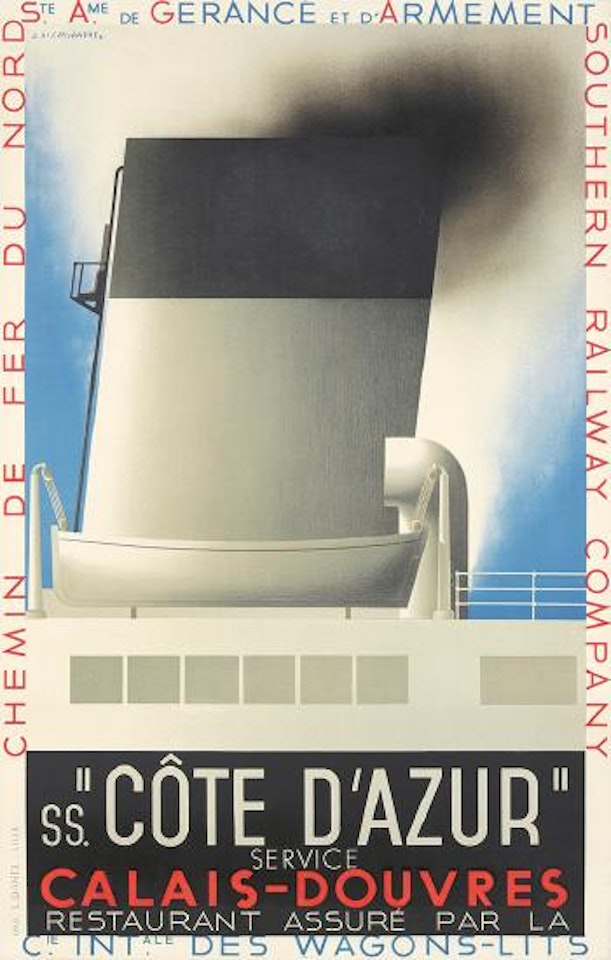 Cote D'Azur ,
1931 by Cassandre (Adolphe Jean-Marie Mouron)