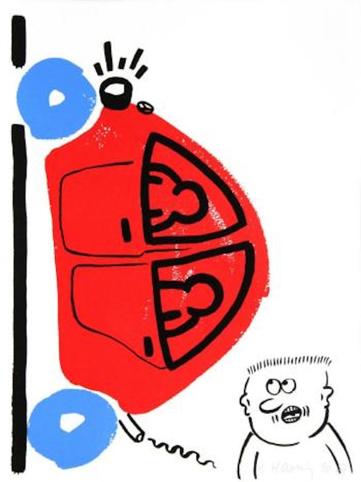 No. 15 (Story of Red and Blue) ,
1989
-
1990 by Keith Haring