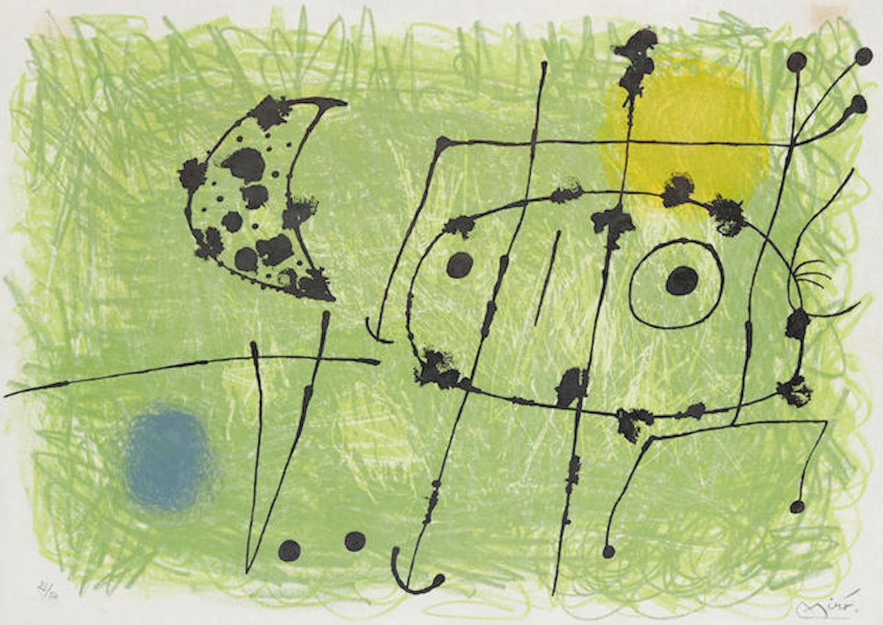 Pl. VI, from Le Lézards aux plumes d'or by Joan Miró