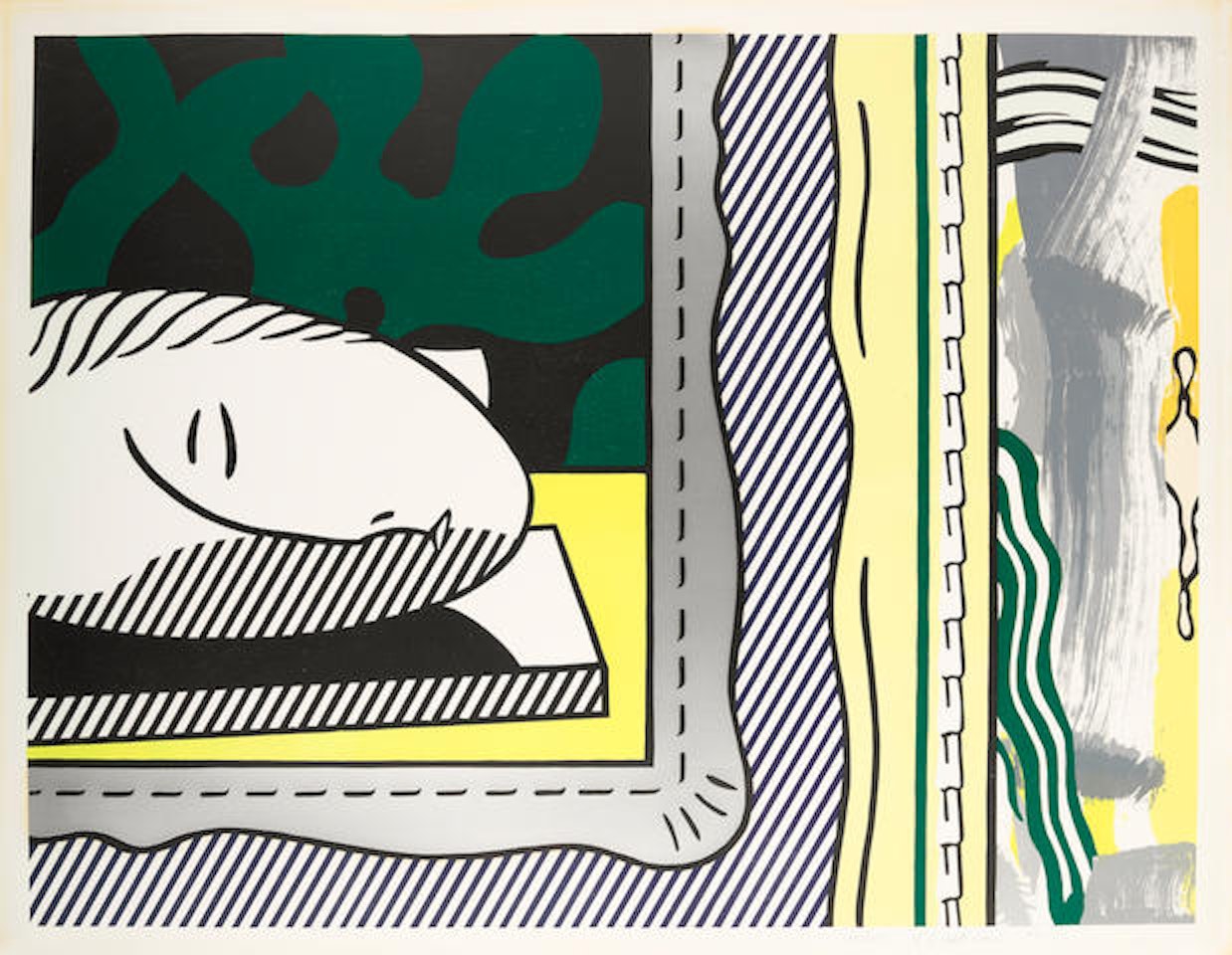 Two Paintings: Sleeping Muse, from Paintings by Roy Lichtenstein