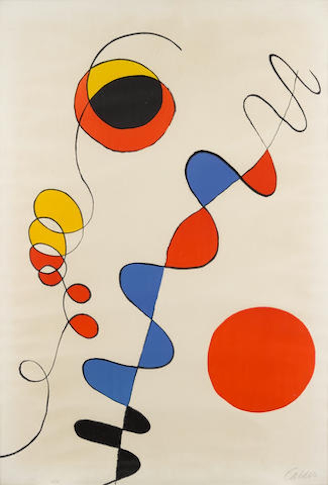 Couleurs enlaces dans le fil de fer by Alexander Calder