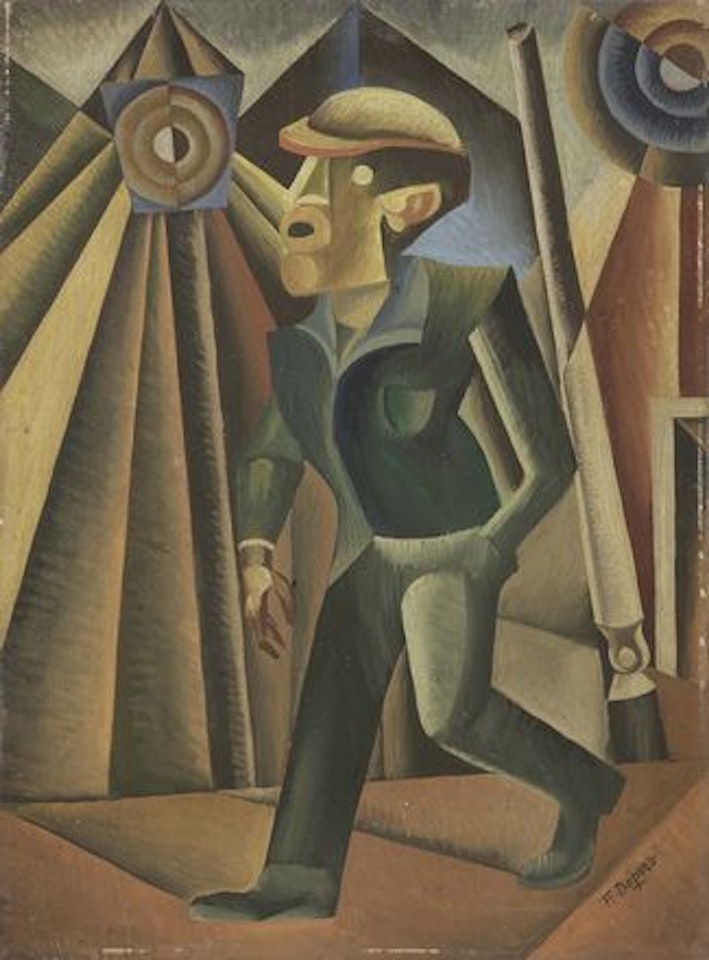 Porticato e figura by Fortunato Depero