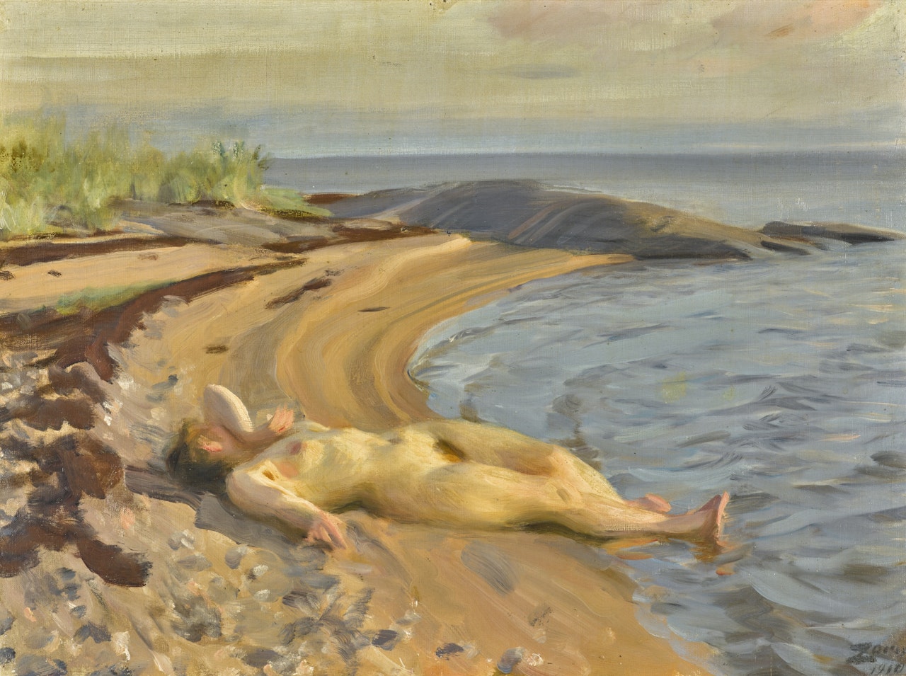 ON THE BEACH by Anders Zorn