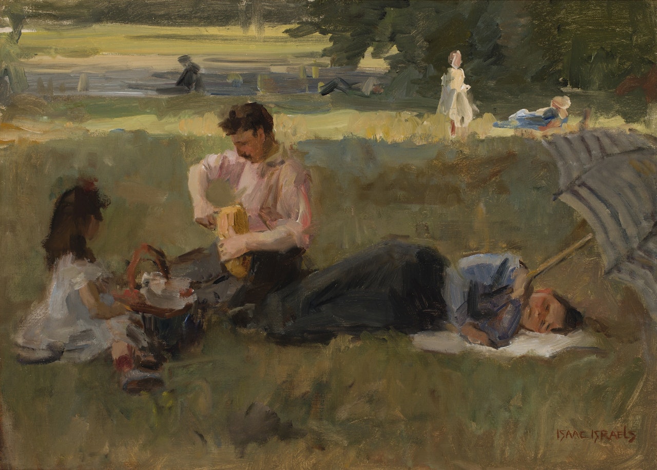 PICNIC IN THE BOIS DE BOULOGNE, PARIS by Isaac Israels