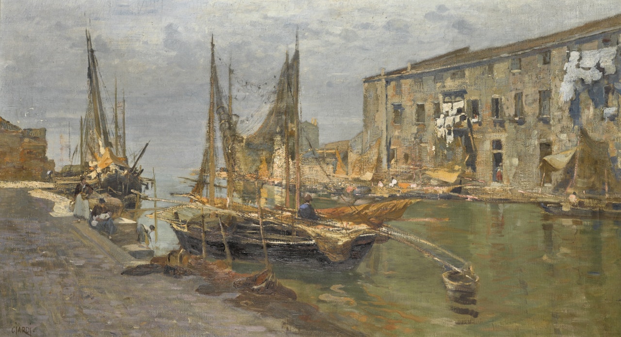 CANAL IN VENICE by Guglielmo Ciardi