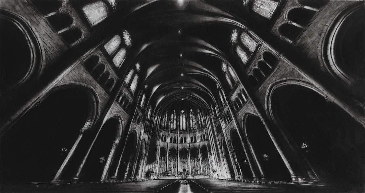 STUDY FOR RIVERSIDE CHURCH, NYC by Robert Longo