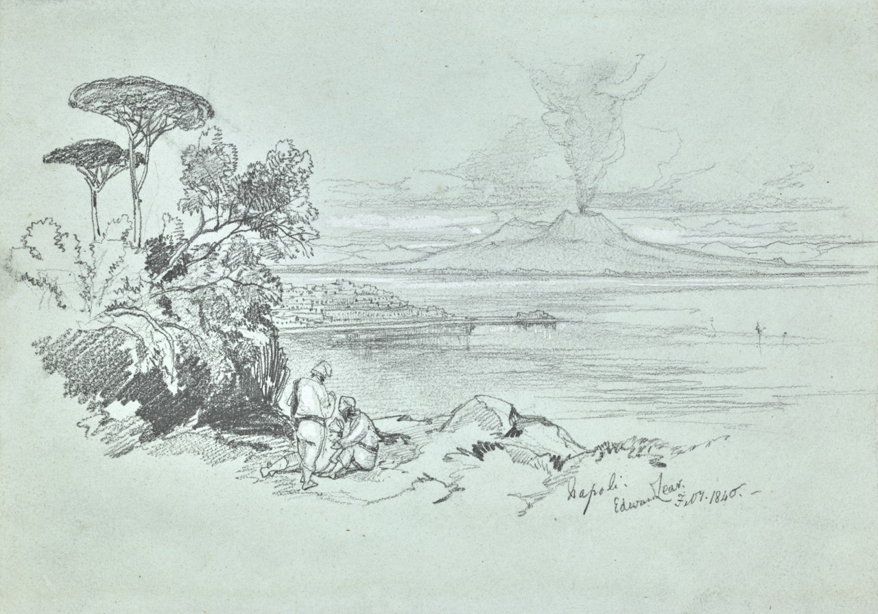 THE BAY OF NAPLES, ITALY  by Edward Lear
