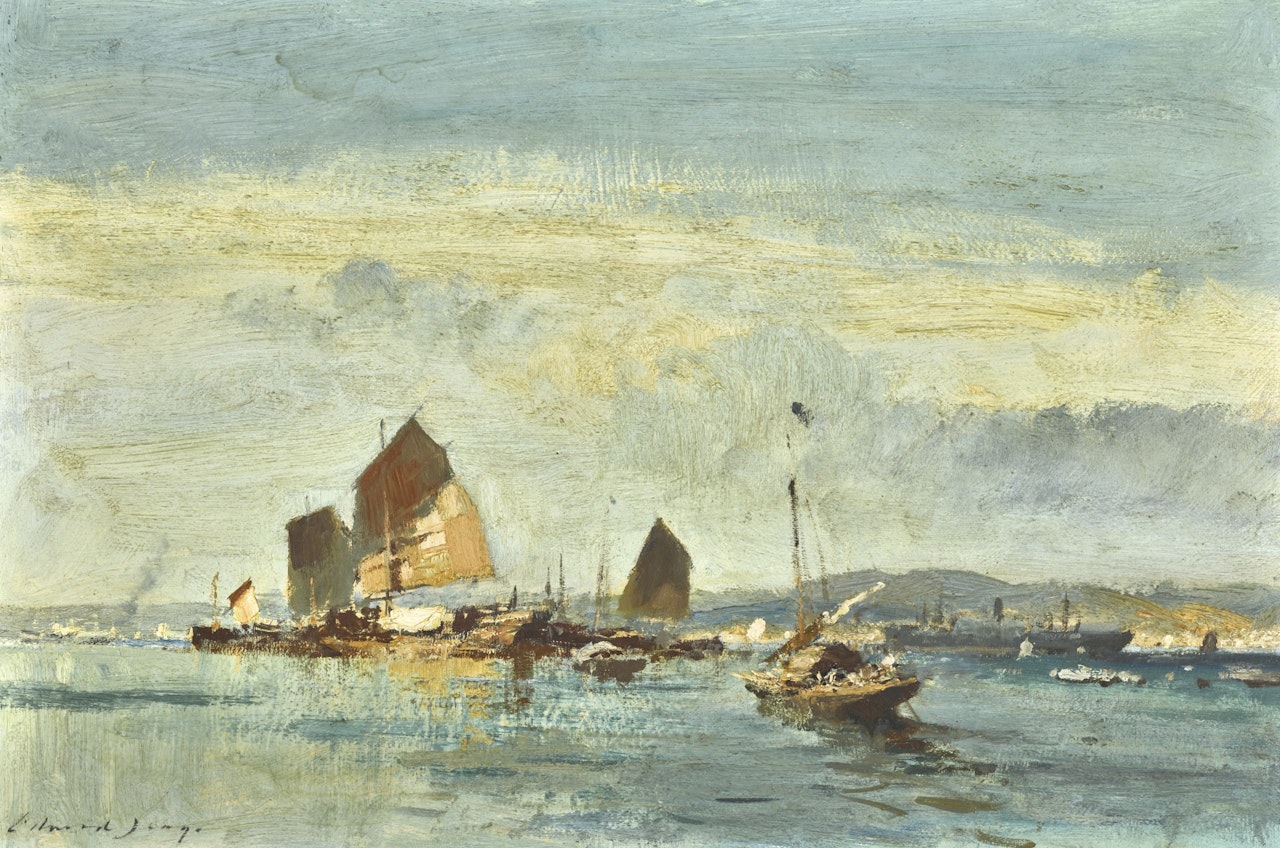  SHIPPING IN HONG KONG HARBOUR by Edward Seago