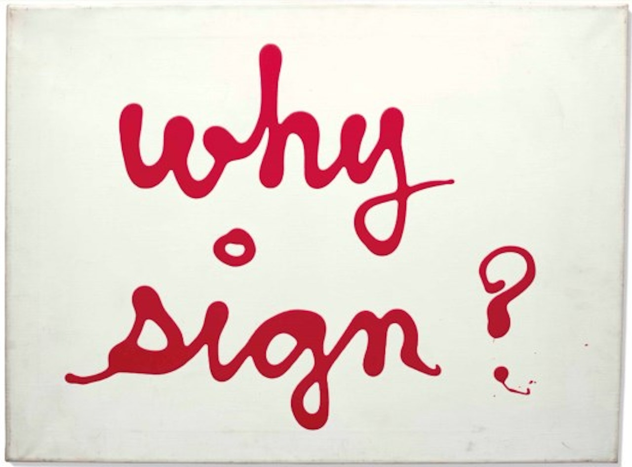 Why sign by Ben Vautier