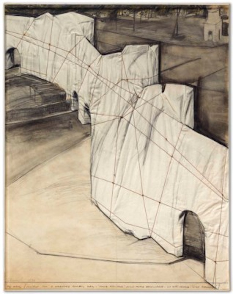 The Wall / Project for a Wrapped Roman Wall by Christo