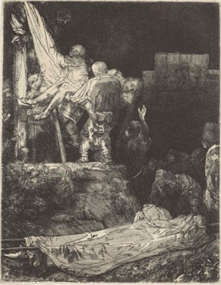 The Descent from the Cross by Torchlight by Attributed to Rembrandt Harmensz van Rijn
