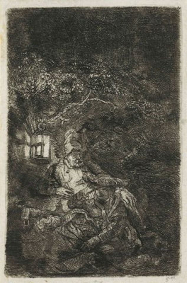 The Rest on the Flight into Egypt: A Night Piece by Attributed to Rembrandt Harmensz van Rijn
