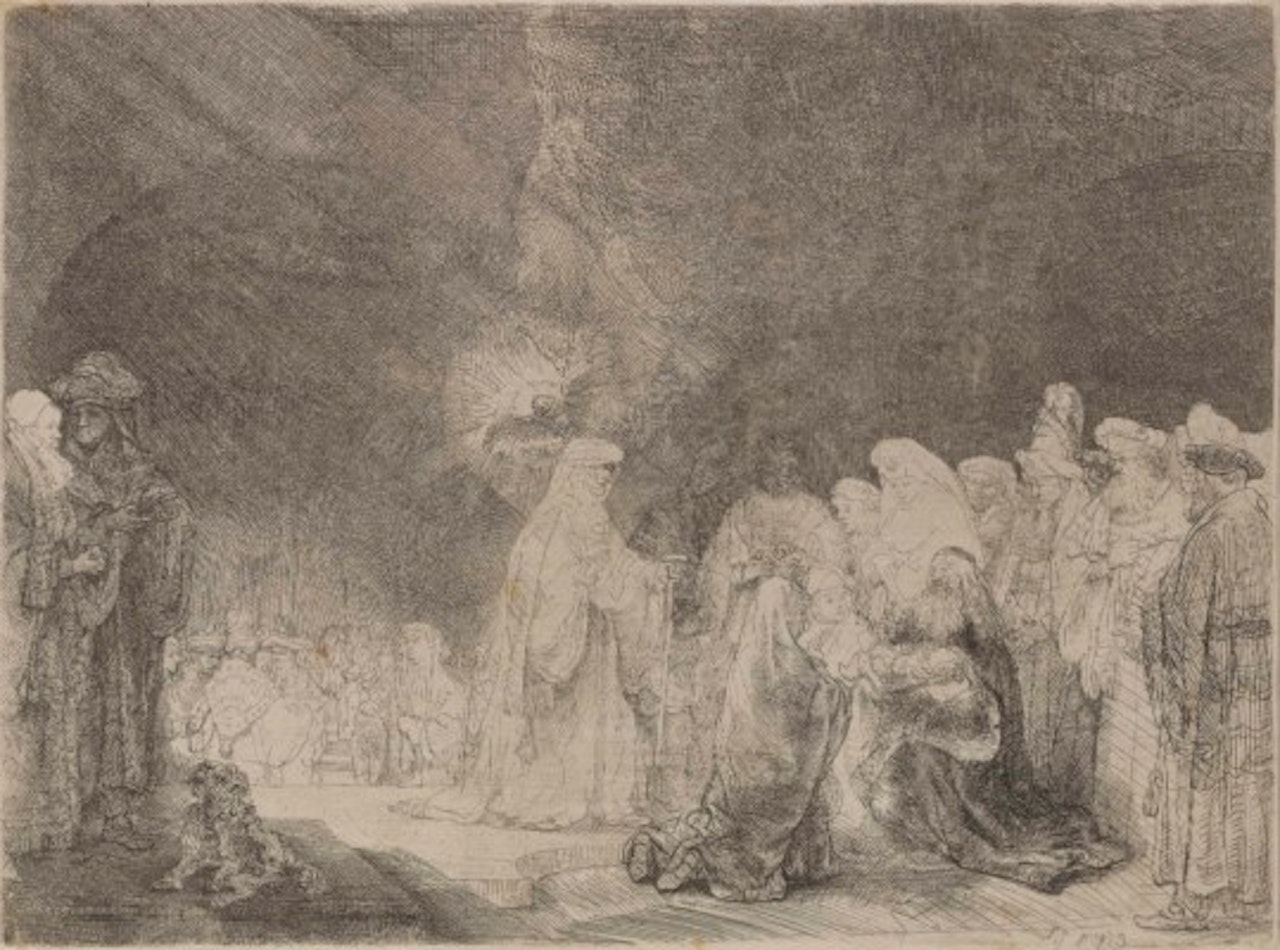 The Presentation in the Temple: Oblong Plate by Attributed to Rembrandt Harmensz van Rijn