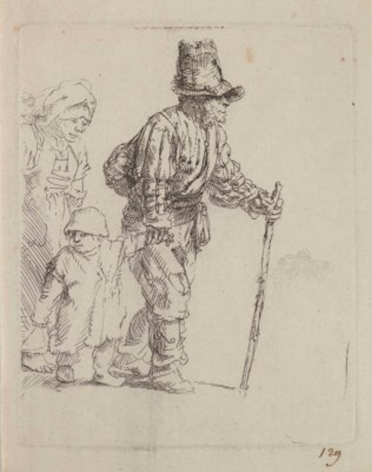 Peasant Family on the Tramp by Attributed to Rembrandt Harmensz van Rijn