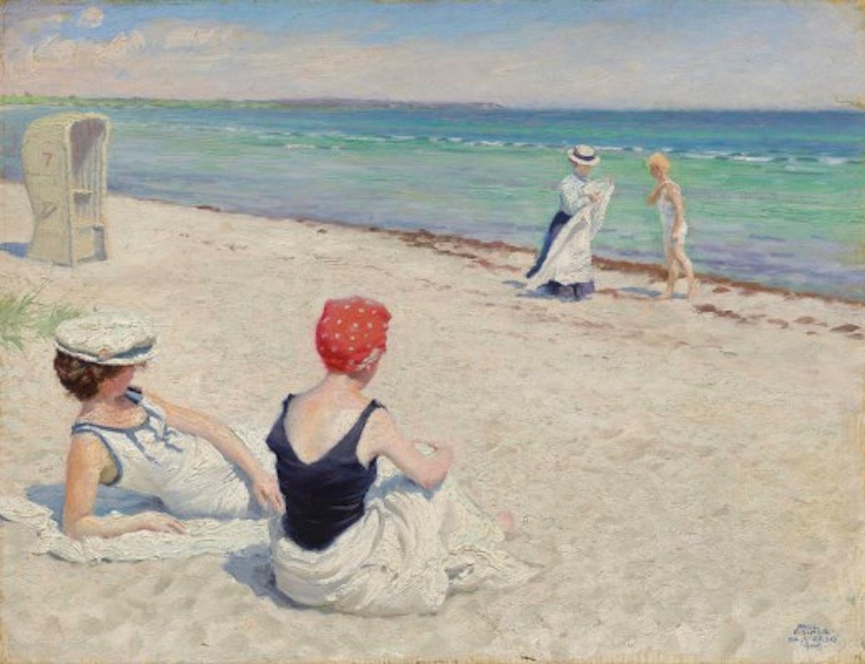 On the beach, Falsterbro by Paul Fischer
