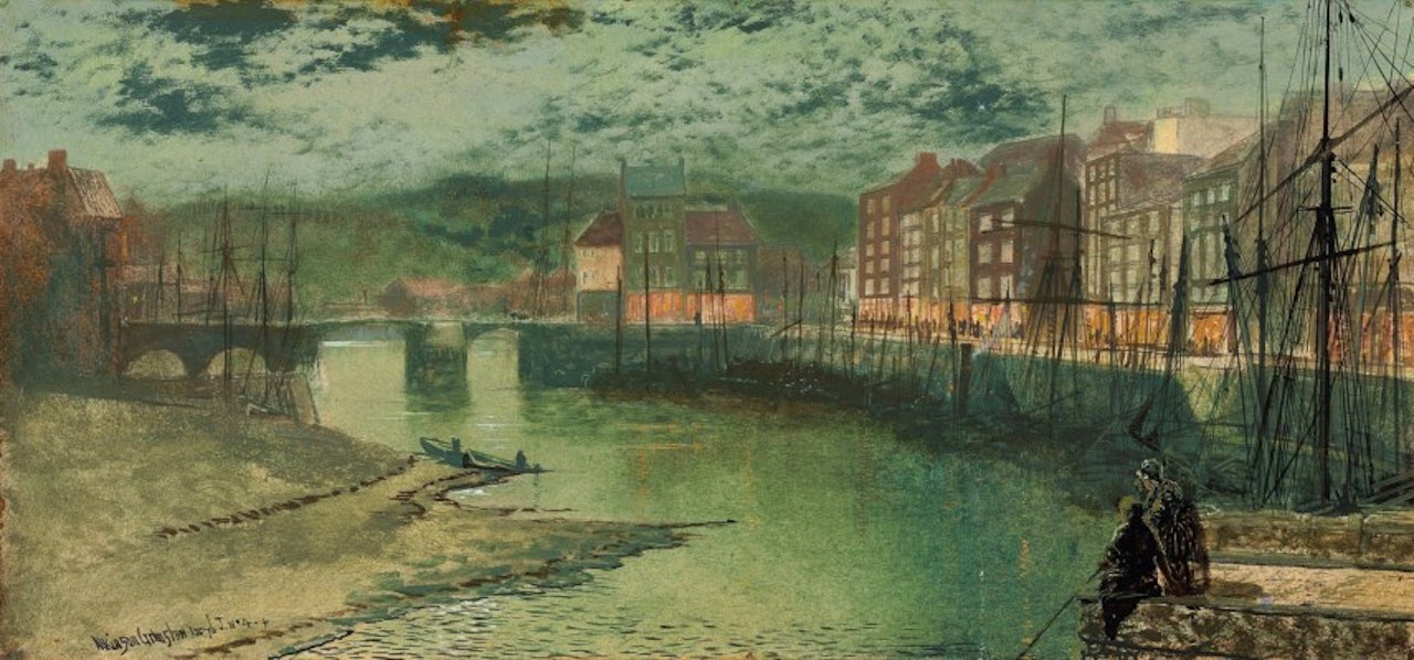 Whitby docks by John Atkinson Grimshaw