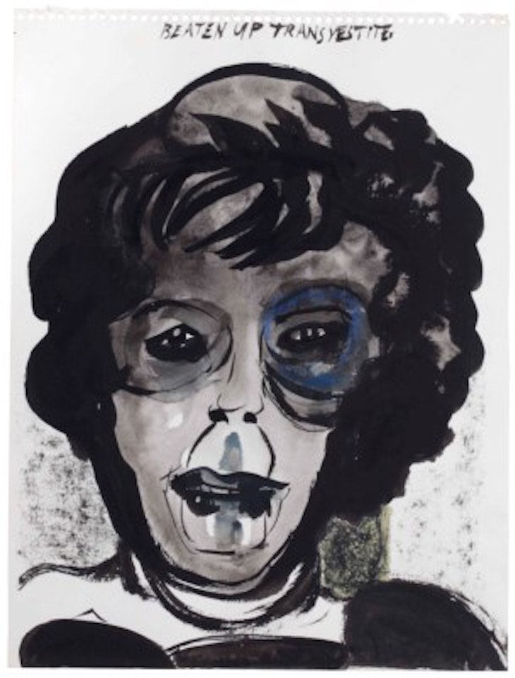 Beaten Up Transvestite by Marlene Dumas
