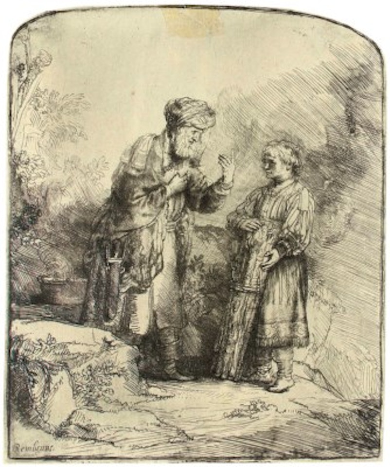 Abraham and Isaac by Attributed to Rembrandt Harmensz van Rijn