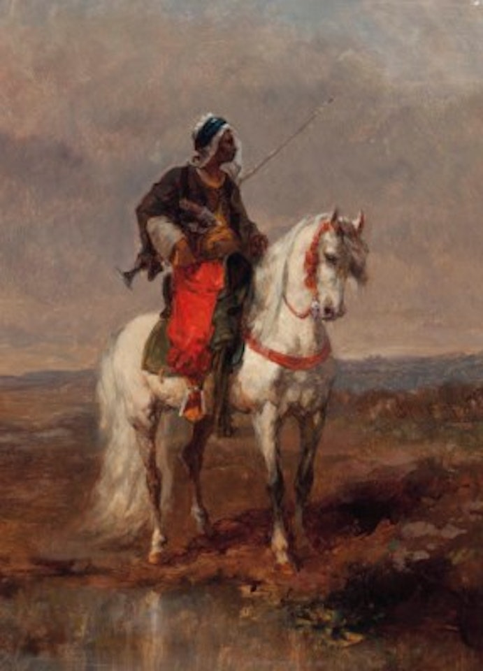 An Arab horseman by Adolf Schreyer