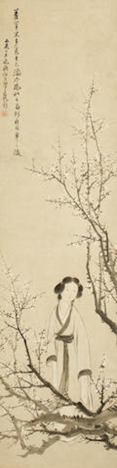 Lady under Plum Tree by Ren Xiong