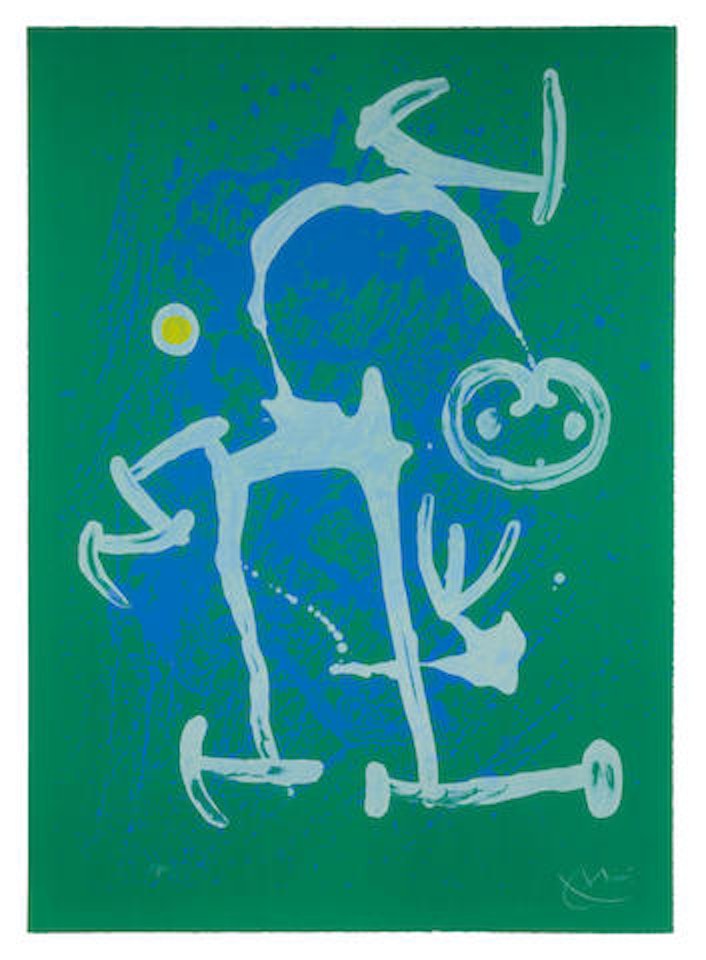 L'illettre – Bleu et blanc by Joan Miró