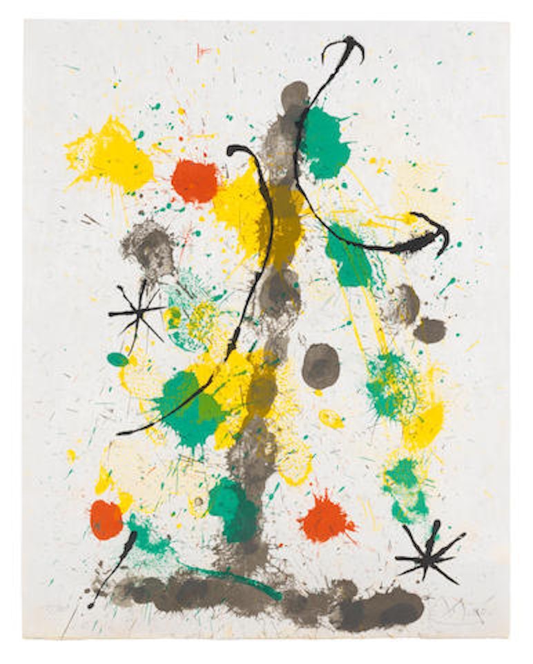 Plate 4 from Quelques Fleurs pour des Amis by Joan Miró