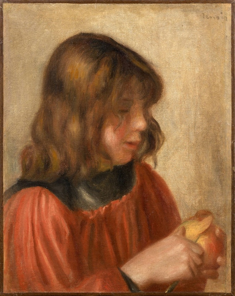 Young girl's head by Pierre-Auguste Renoir