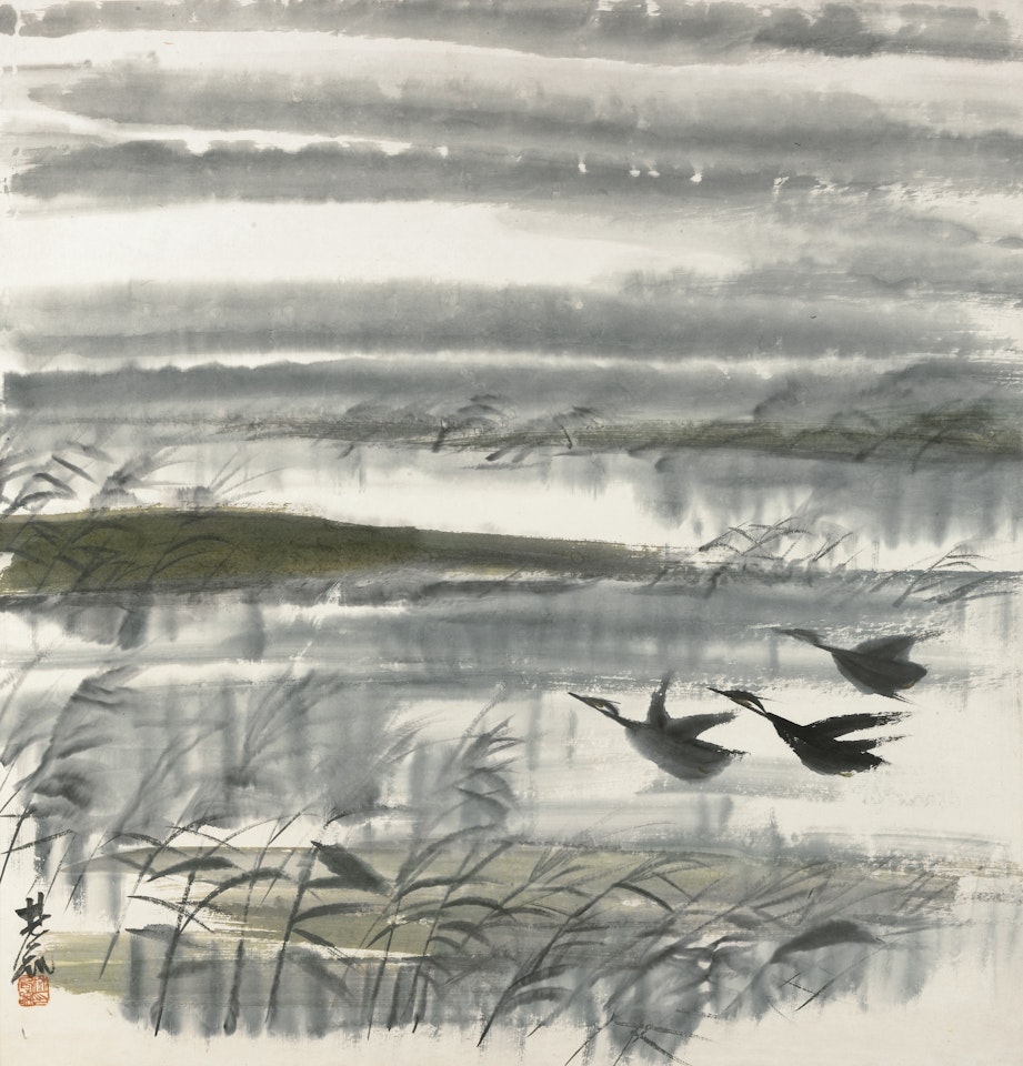 L’envol des oies sauvages by Lin Fengmian