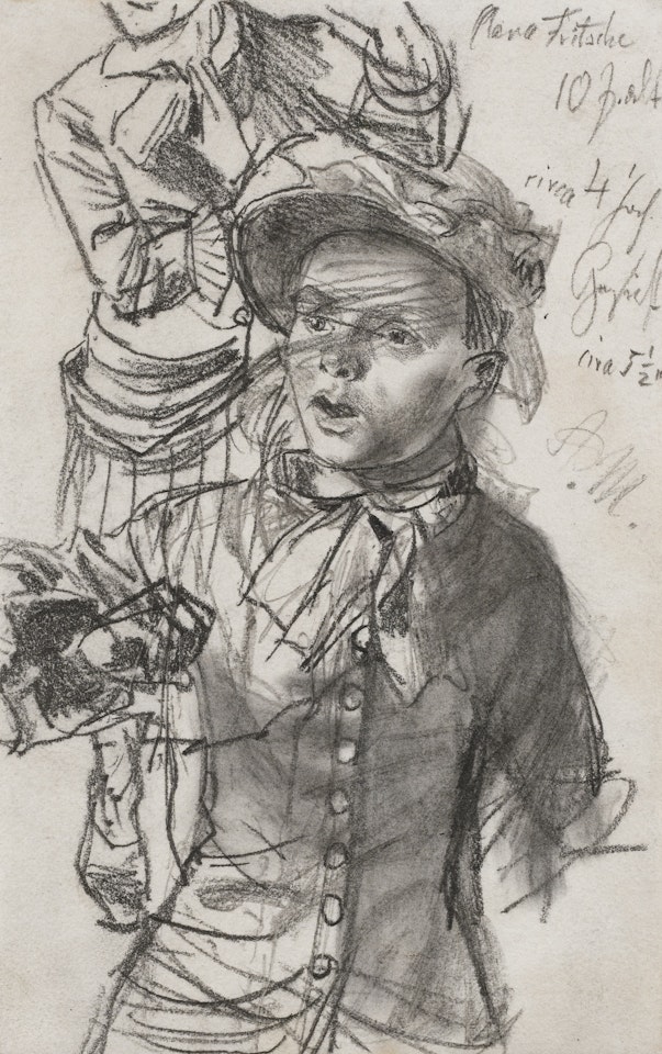 PORTRAIT OF A YOUNG LADY by Adolph Menzel