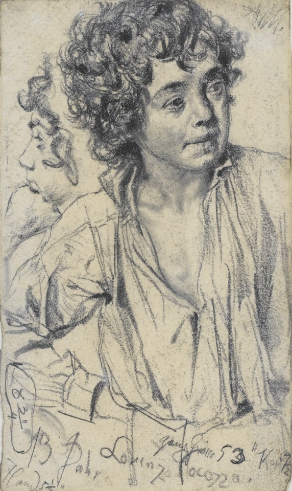 PORTRAIT OF LORENZ GOCOZZO AGED 13 by Adolph Menzel