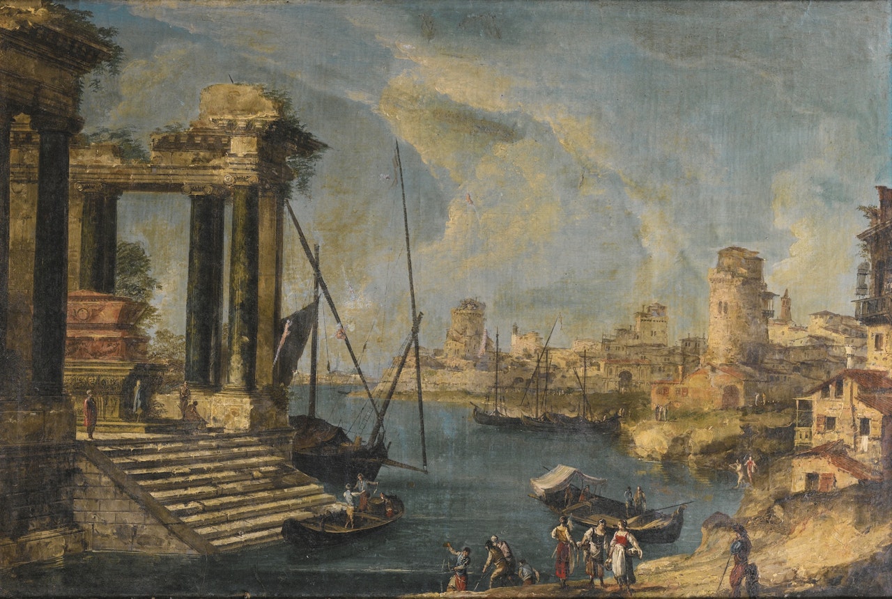 VENICE, A CAPRICCIO VIEW OF THE LAGOON by Michele Marieschi