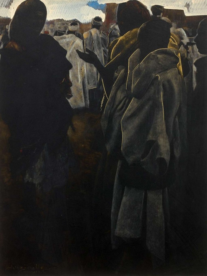 Market Scene in Marrakech by Jacques Majorelle