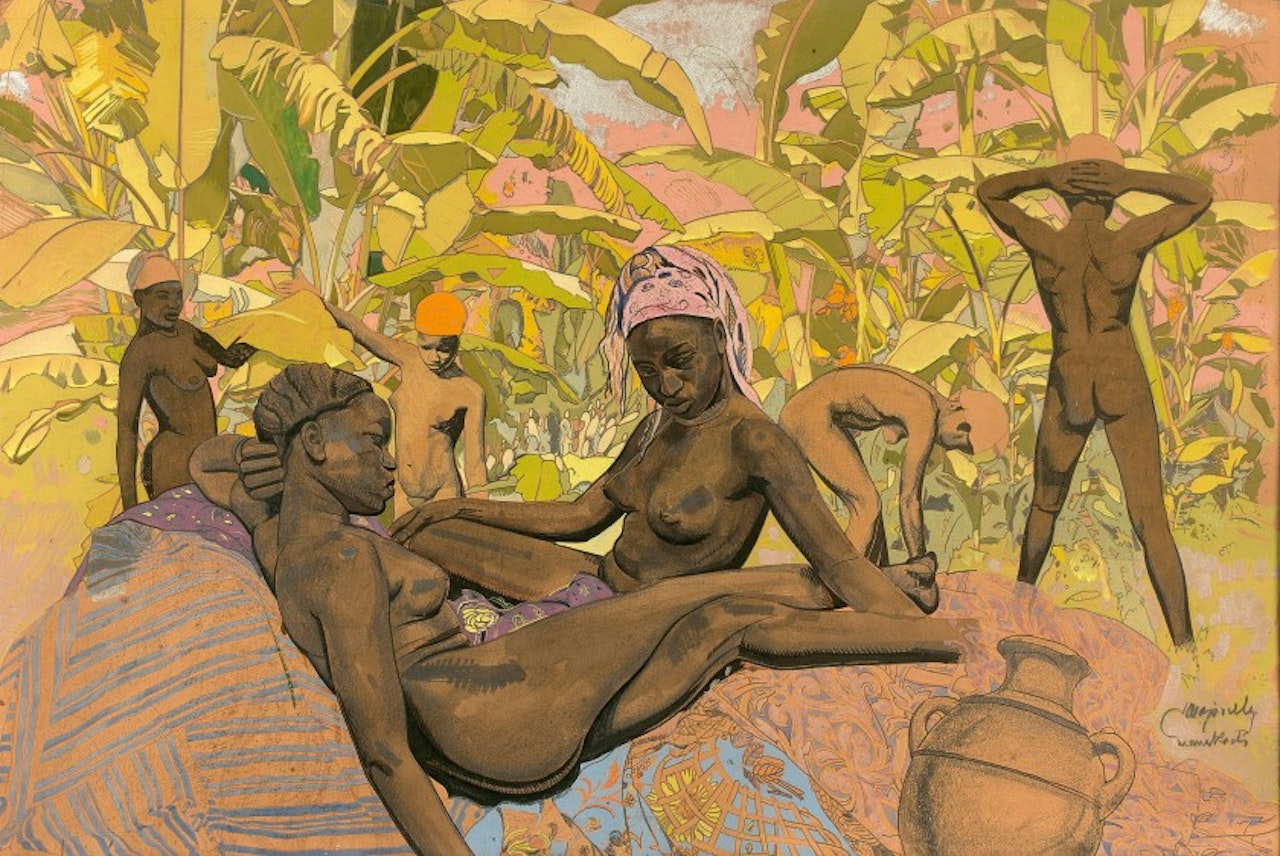 Nudes in the garden by Jacques Majorelle