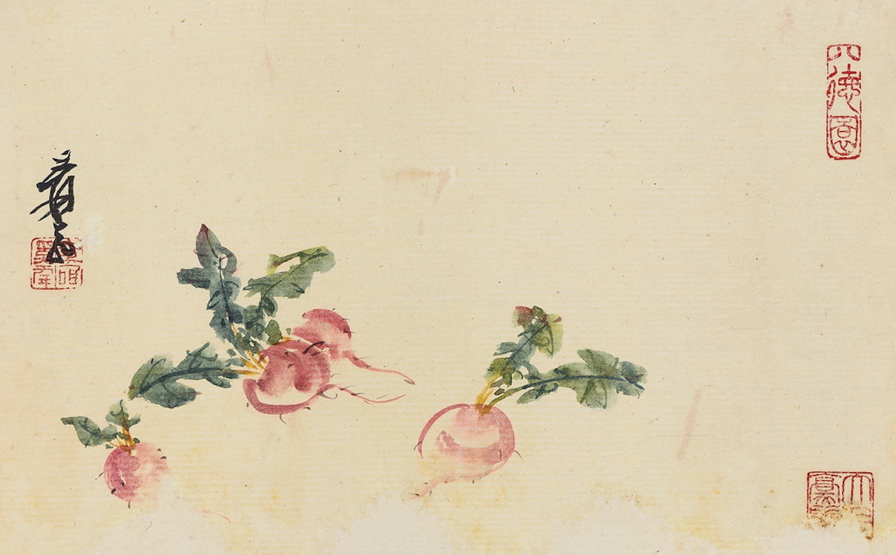 Radishes by Zhang Daqian