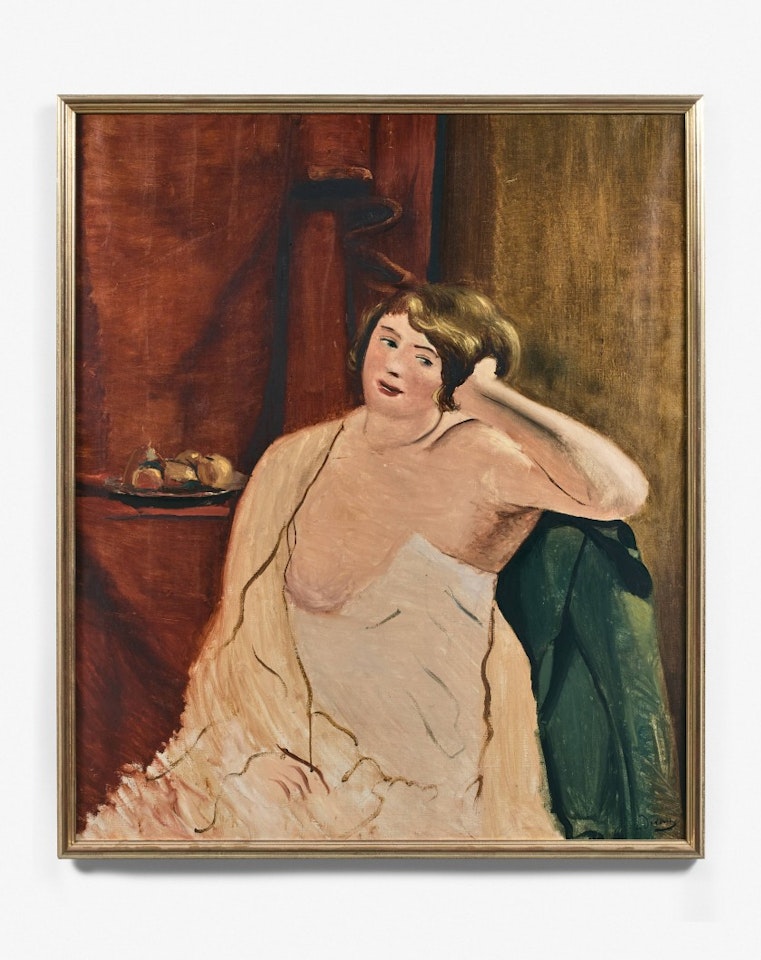 Woman sitting in shirt by Andre Derain